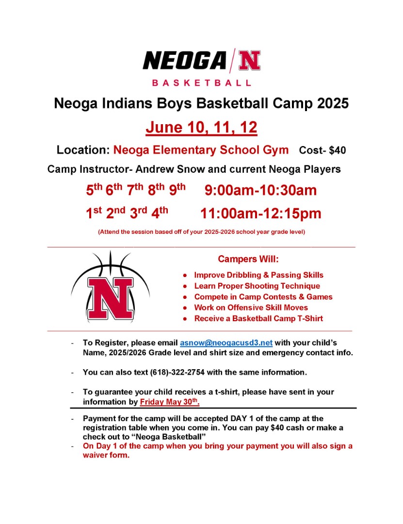 Boys Basketball Camp Form